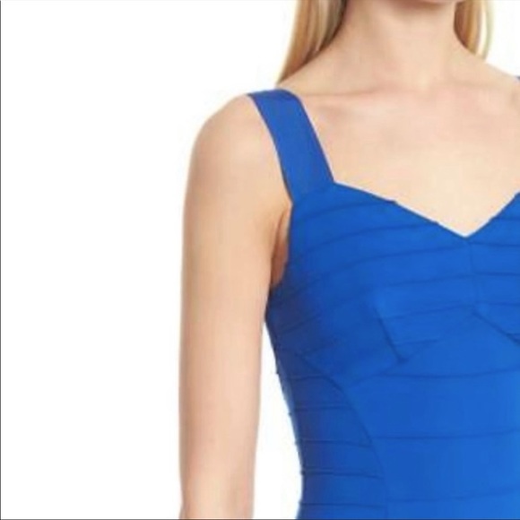 TED BAKER CHARLII BLUE BODYCON JERSEY SHEATH MIDI DRESS SZ US 6 OR TED SZ 2 S - Picture 8 of 12